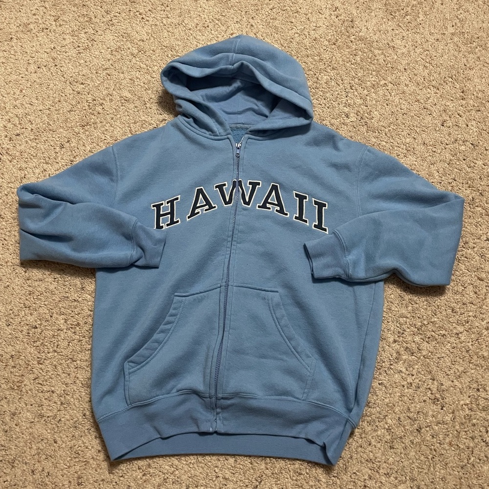 Hawaii Spellout Zip-up Hoodie